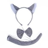 lobo cola gris Perfecto para entretenimientos navideños, disfraces, cosplay, Día Mundial del Libro, etc.