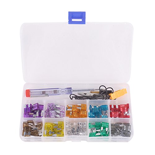 100xAuto mini Flachstecksicherungen mit Sortiments Box 2-35A+Test Stift - 5