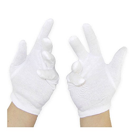 Preisvergleich Produktbild fomccu 6 Paar weiße Handschuhe Baumwolle Allgemeine Zwecke Feuchtigkeitsspendende Futter Handschuhe