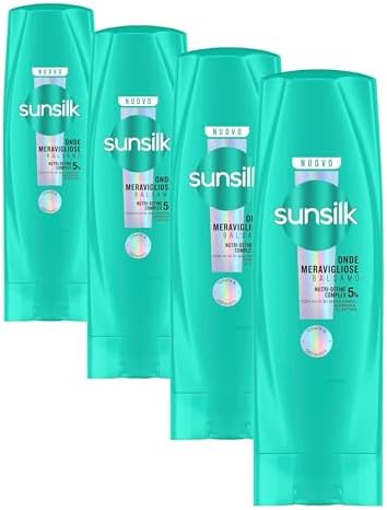 Sunsilk, Balsamo Onde Meravigliose, Balsamo per capelli Mossi, Idratante e Anticrespo, Formula arricchita con 5% Nutri-Define Complex con Olio di Macadamia, Arginina e Elastina, 200ml