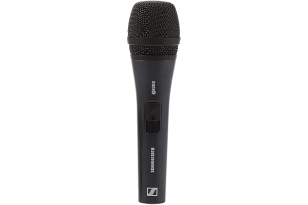 Sennheiser E835 S Dynamic Cardioid Vocal Stage Microphone On/Off Switch Excellent Feedback Rejection Rugged Metal Construction Ideal for Live Performances, Presentations & Studio Recording