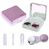 nuosen Random Color Travel Contact Lens Cases, Travel Kit Case Easy Carry Mini Box Container Contact Lens Holder