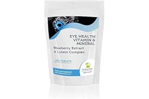 Eyehealth Vitamin & Mineral with Blueberry Extract & Lutein Complex 60 Veg Tablets Pills Health Food Vision Supplements HEALTHY MOOD