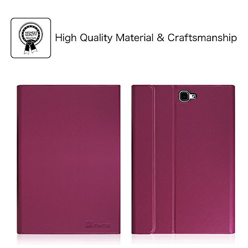 Fintie Blade X1 Samsung Galaxy Tab A 10.1 Bluetooth Tastatur Hülle Keyboard Case – Ultradünn leicht SmartShell Ständer Schutzhülle mit magnetisch abnehmbar drahtloser Deutsche Bluetooth Tastatur für Samsung Galaxy Tab A 10,1 Zoll T580N / T585N Tablet (2016 Version), Lila - 3