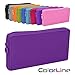 Produktbild Colorline 58711 - Mäppchen Flach aus Silikon, Mehrzweckfall Für das Reisen, Schulmaterial und Zubehör. Maßnahmen 21 x 10.5 x 3, Lila Farbe