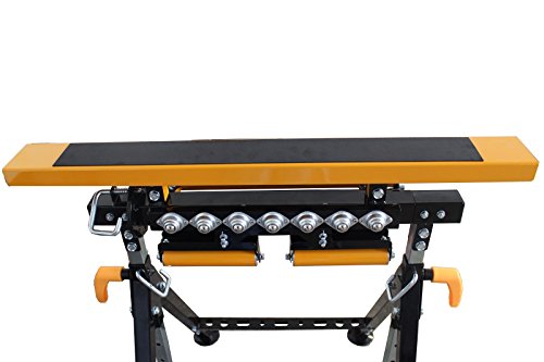 Werkbank höhenverstellbar Rollenbock Klappbock V-Rollen klappbar 200 kg Werktisch 4 in 1 - 5