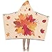 Produktbild Herbst Orange Maple Leaves Natur weiche warme Baumwolle gemischt Kinder verkleiden sich mit Kapuze tragbare Decke Badetücher werfen Wrap für Kleinkinder Kind Mädchen Jungen Größe Home Reise Schlaf