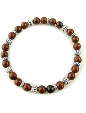 Edelstein Design Armband - Mahagoni-Obsidian - Heilsteinarmband, Powerarmband, Energiearmband, Yoga Armband, Stretcharmband