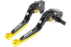 YANG HUA Leve per freno e frizione, estensibili e pieghevoli, lavorazione a CNC per YAMAHA R125 2014 2015-2019 (BLACKGOLD, R125 2008-2013)