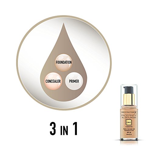 Max Factor All Day Flawless 3 in 1 Foundation 80 Bronze, 1er Pack (1x 30 ml) - 4