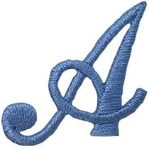 Applicazione Termoadesiva Lettera Iniziale L Celeste - Ricamo Punto Pieno Per Personalizzare Abiti E Tessuti - Foto 5