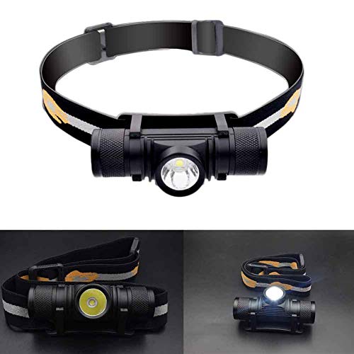 Jweal - Linterna LED Recargable, Ipx8 Linterna Impermeable 88000 lúmenes, 4 Modos, XML2, Faros Delanteros de Aluminio para Camping Caza