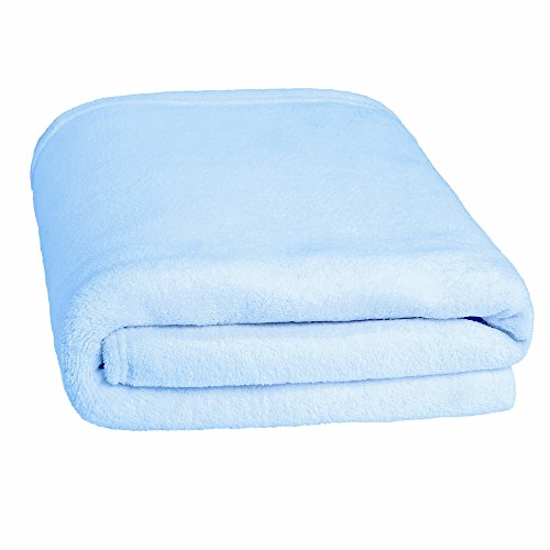 TecTake Kuscheldecke 150x200cm Microfaser Mikrofaser Decke Tagesdecke – diverse Farben – (Blau) - 2