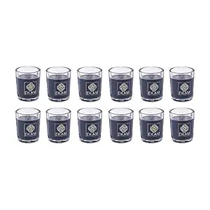 EKAM Royal Oudh Scented Candle - Pack of 12, Shot Glass Collection, 40 Grams Each | Ideal for Home D