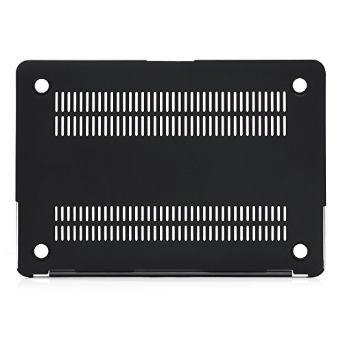 HASESS Schwarz und Weißer Marmor Muster Gummi Coated Schutz Hülle Case Schale Abdeckung für 13 Zoll Apple MacBook Air 13.3″ (Modell A1369 / A1466 + Klar TPU Tastatur Abdeckung + Klar LCD-Schirm-Schutz – Schwarz und Weiß Marmor - 6