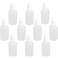 E_14014007 Imported 10 Pieces 30Ml Empty Plastic Squeezable Dropper Bottles for Eye Drops Lab Liquid, Transparent