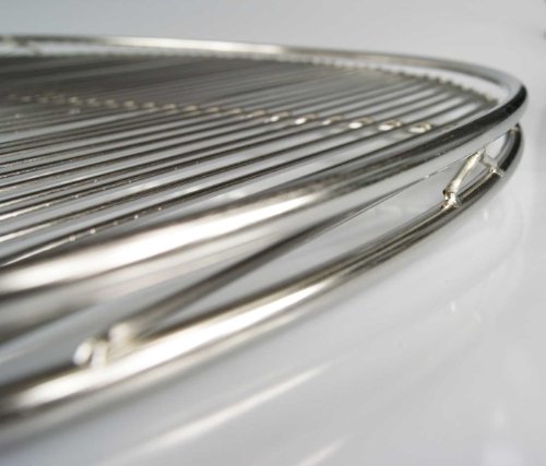 Edelstahl Grillrost 80 cm rund mit Reling Schwenkgrill mit 3 Aufhängeösen Grill Neu - 4