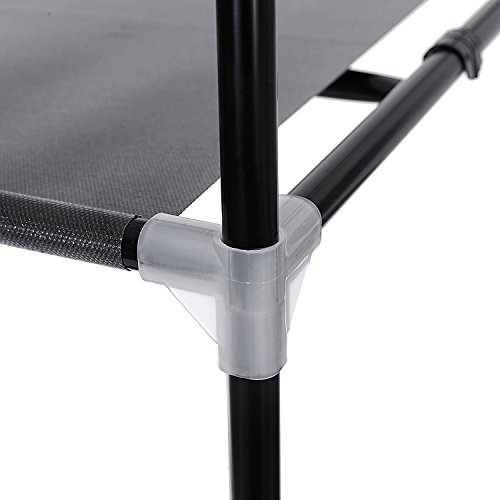 Amzdeal Mit Stoffabdeckung Schuhschrank mit 10 Ablagen Non-woven Schuhregal minimalistische moderne Schuhständer（schwarz） - 5