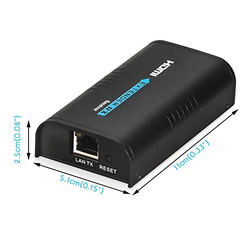 HDMI Extender, Matcis HDMI Signal Extender über CAT 5e/6 UTP/STP Ethernet Netzwerk Kabel bis zu 120m (120m/394ft, Sender + Receiver) - 3