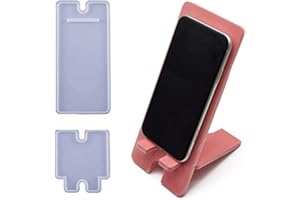 Konrisa Cell Phone Stand Resin Moulds Mobile Phone Holder Epoxy Molds Silicone Moulds for Resin Casting Jewellery Making DIY Crafts Resin Phone Bracket Handmade Gift