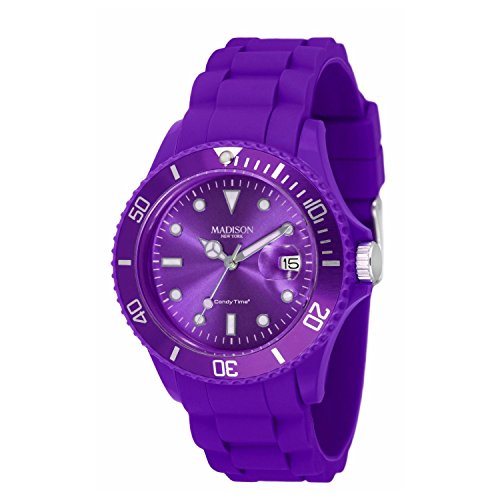 MADISON NEW YORK Unisex Uhr Candy Time Original Lila Onesize MADISON NEW YORK Unisex Uhr Candy Time Original Lila Onesize