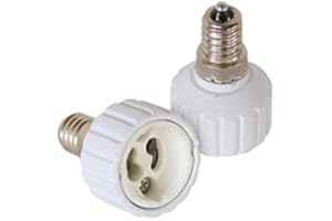 LISSEK 1 Stück Lampensockel Adapter Konverter Sockeladapter für Fassung E14 E27 GU10 B22 für LED Halogen und Energiesparlampen (E14 auf GU10)