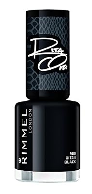 Rimmel - Vernis à Ongles 60 Seconds Super Shine Rita Ora Shades of Black- Ultra Brillance et Longue Tenue - Séchage rapide - 900 Rita's Black - 8ml