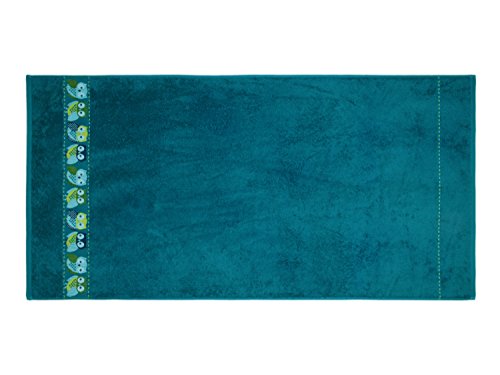 Frottierserie „Eule“ von Dyckhoff mit gewebter Bordüre – erhältlich in 4 Farben und 4 Größen, 1 Duschtuch 70 x 140 cm, petrol - 5