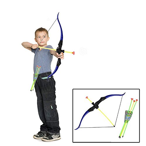 Toy Bow and Arrow Play Set for Camping | Childrenâ€™s Archery Set for kids - Toy Bow and Arrow Play Set with Quiver, Bows and Arrows | Youth Archery Target Shooting Kit