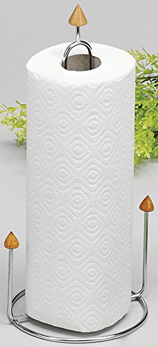 Preisvergleich Produktbild Küchenrollen- Halter Chrom / Holz