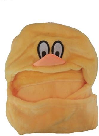 Hooded baby towel from Lexikind | Cosy microfibre bathrobe poncho | Baby towel with hood | Cute hooded towel (Duck)