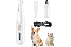 Hundeschermaschine, Gerbala Haustierhaarschneider, Hunde Haarschneidemaschine Wasserdicht Pfoten Rasier, Kabellos Hund Pfoten Trimmer, Haustier Rasierer für Hunde Katzen Pfoten, Augen, Ohren