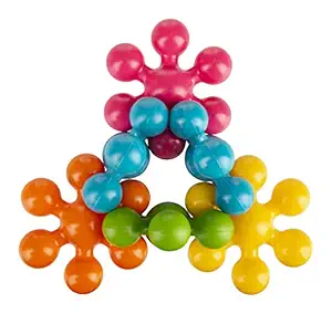 Funskool Star Links, Multicoloured Interlocking Learning Educational Blocks, Improves Creativity And Construction Blocks For Kids, 6 Months & Above, Infant and Preschool Toys