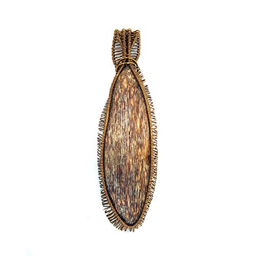 Great Fragrance Natural Agarwood Pendant, Copper Wire-Wrapped, wood net weight: 4.2g