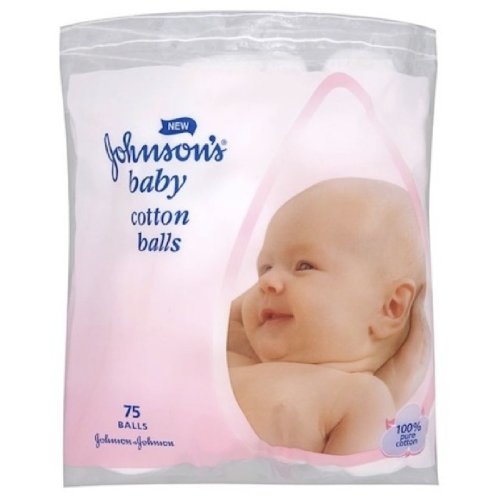 Johnson's baby cotton balls 75pack - Pack of 4