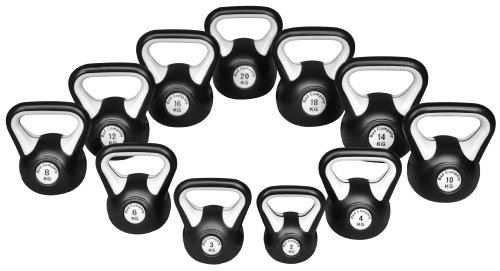 Black & White Kettlebell Kugelhantel Hantel Gewicht Handgewicht inkl. deutschsprachiger bebilderter Trainingsanleitung - Größen frei wählbar (St.)