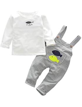 SUCES 2Pcs Kinder Baby Mädchen Jungen Kleidung Set Gestreifte Tops + Hosen Outfits Frühling Girls Kids Marke Sport...