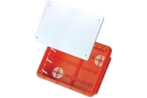 ELEKTRO-PLAST Caja de derivación, 96 x 96 x 62 mm, caja de sujeción, 11,3 mm, con tapa de PP/t 3, caja de derivación empotrada 6403