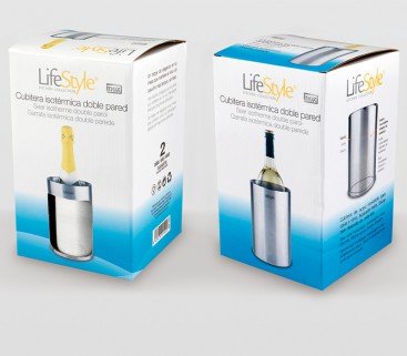Life Style – Flaschenkühler – Isothermen Eimer für Champagner, Sekt und Wein – Wein & Sektkühler – Doppelwand – Edelstahl – Silber - 3