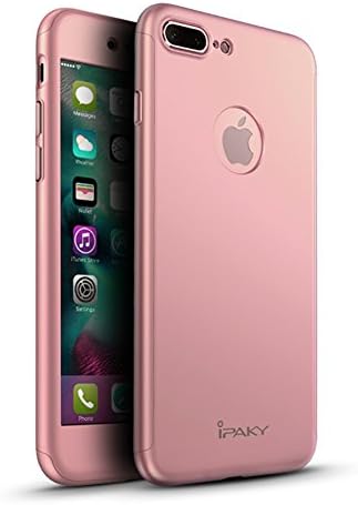 iPhone 7 Plus Case, Yinano®360 Full Body Case with Toughened Glass Screen Protector iPhone 7 Plus Front and Back Case + Toughened Glass Screen Protector (iPhone7plus /5.5, Rose gold)