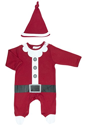 Baby Town Santa Claus Sleepsuit & Hat Set - - Newborn / 56 cm / 4.5 Kg / 10 lbs