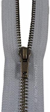 Zip 80 cm – 5 mm Brass – A Runner Metal Mesh Zipper can be opened Grey Grey Zip Mesh Metal Brass 80 cm Width 3 cm.