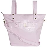Bolso MAYORAL panera color Rosa Baby, muy práctico para el carrito del bebé. Confeccionado en charol termofijado y liso, forro impermeable y plástico para la base. Asa larga y dos asas con broches. Cierre con cremallera. Lazo decorativo en el delantero. Bolsillos en el interior. Medidas: 30x35x13cm. Producto Marca MAYORAL