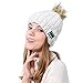 Price comparison product image Libeauty Men And Women Bluetooth Hat Wireless Bluetooth Solid Color Plush Wool Autumn And Winter Christmas Music Beanie Knit Cap For Outdoor Sports
