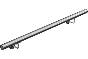 LAGENTO Main courante 304 acier inoxydable rampe escalier barre appui V2Aox 50-200 cm, Length:100 cm