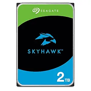 Seagate SkyHawk 2 TB Surveillance Internal Hard Drive HDD  3.5 Inch SATA 6 Gb/s 64 MB Cache for DVR NVR Security Camera System (ST2000VX008)