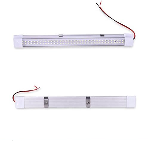 HimanJie 72 LED Car Interior White Strip Lights Bar Lamp Lighting Van Caravan Boat Buss Decortion for Display Cabinets DC 12-80V 5W (2PSC)