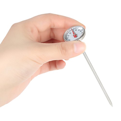KKmoon -10 ~ 110ºC Mini Tasche Bratenthermometer aus Edelstahl, Kochen Ofentemperatur Thermometer Zifferblatt Sofort Lesen mit einem Schutzhülle für Essen Trinken Fleisch - 8