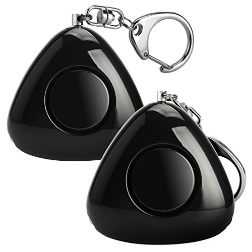 Preisvergleich Produktbild ANRUI 120dB Taschenalarm - LED , SOS Notfall Schlüsselbund Sicherheitsalarm für Frauen, Kinder, Studenten, Nacht Arbeiter, Explorer Anti-Diebstahl-Alarm Polizist empfehlen (BLACK)