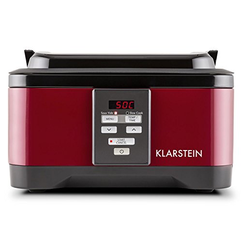 Klarstein Tastemaker Sous vide Garer Vakuum-Garer zum Niedrig-Temperatur garen (6 Liter Vakuumgarer, 550 W, Edelstahl, inkl. Grillrost und Gar-Einsatz) rot - 5